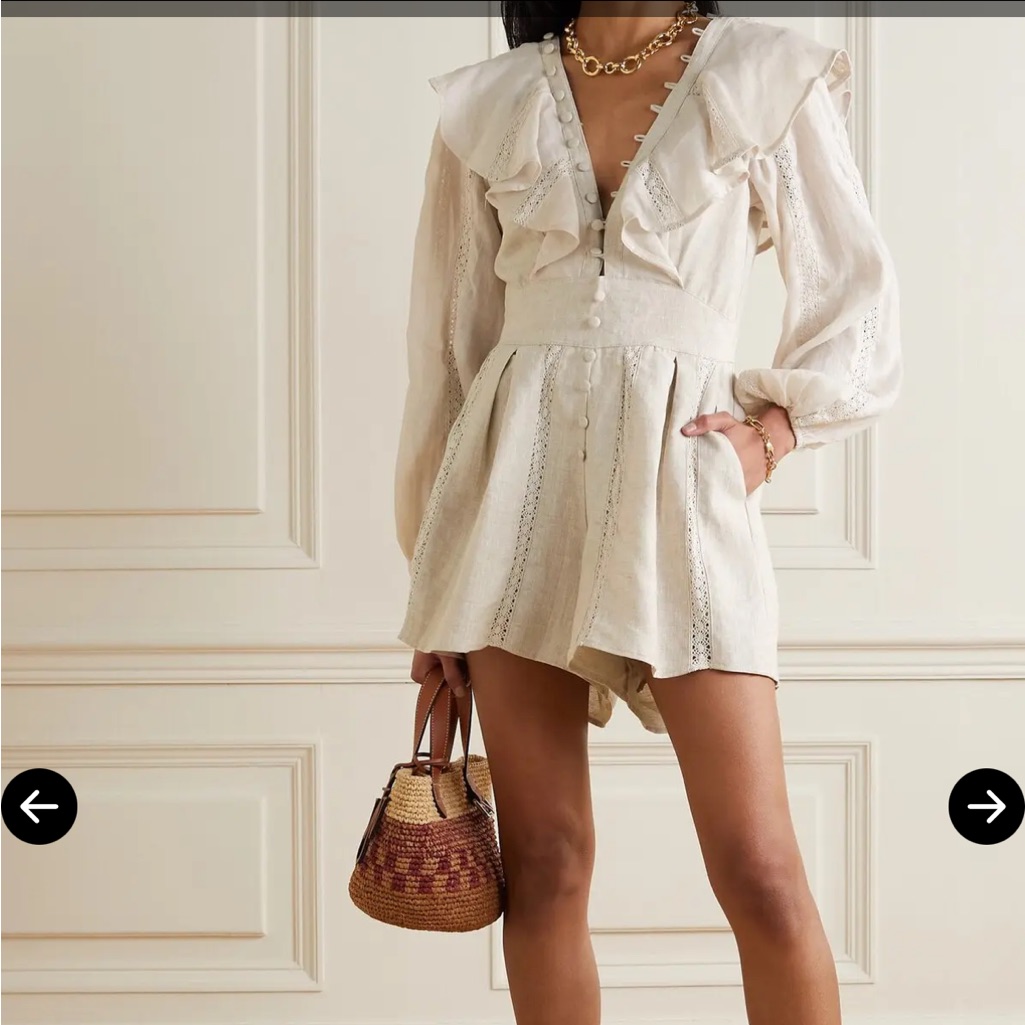 Joslin Flax Linen Playsuit